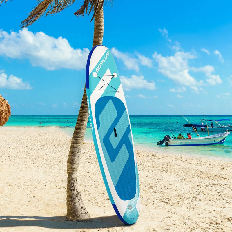 10 Feet Inflatable Stand Up Paddle Board 6 Inch Thick with Accessory Pack by DirectDeals