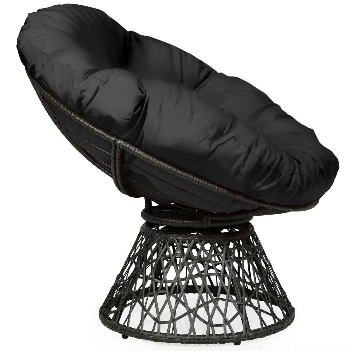 Rattan Papasan Chair Ergonomic 360-degree Swivel Soft Cushion Garden, photo 12 of 24