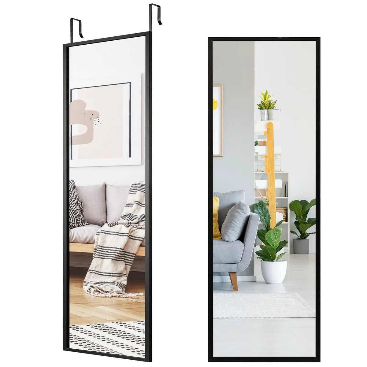 Full Length Metal Door Mirror with Adjustable Hook, photo 10 of 24