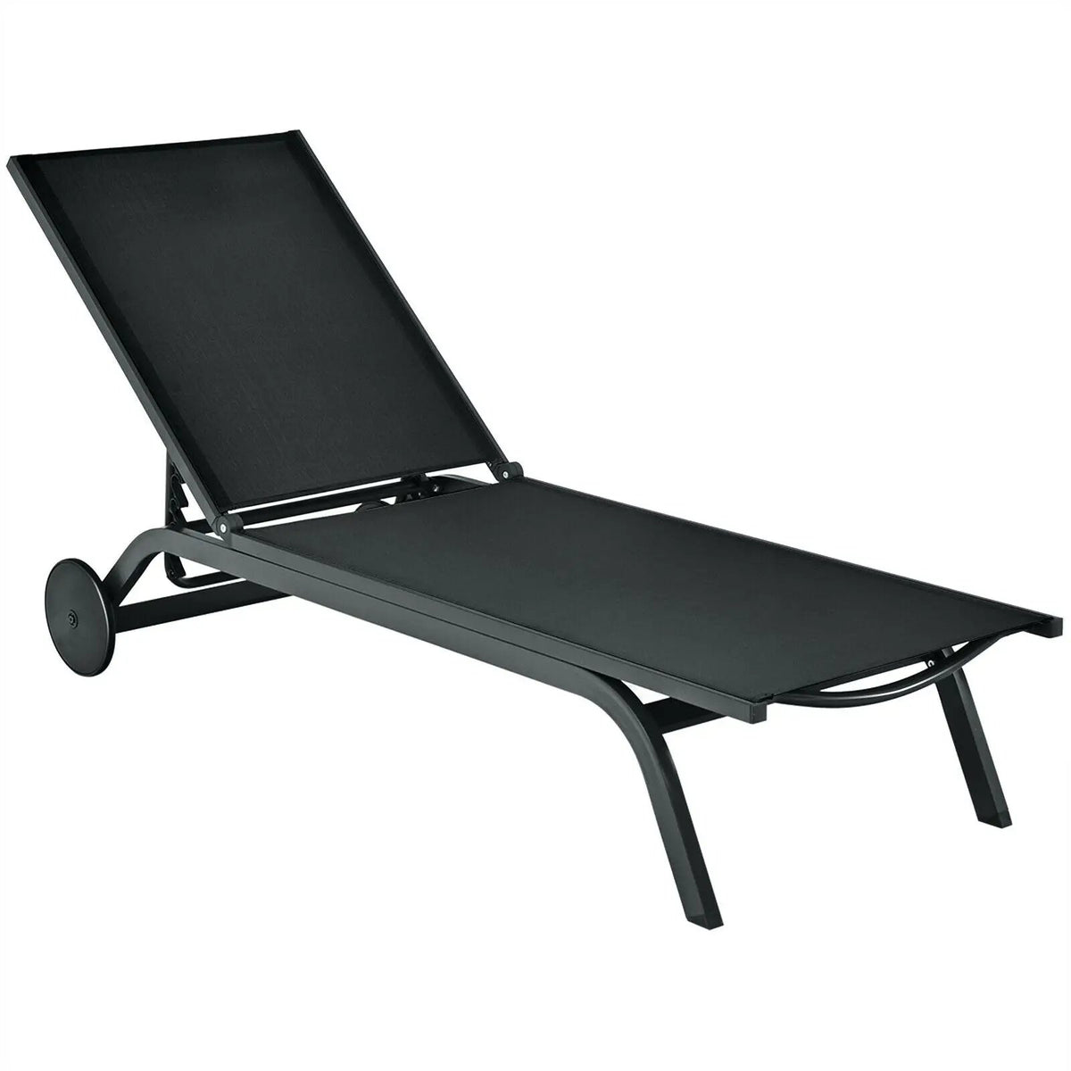 Aluminum Fabric Outdoor Patio Lounge Chair with Adjustable Reclining, photo 3 of 10