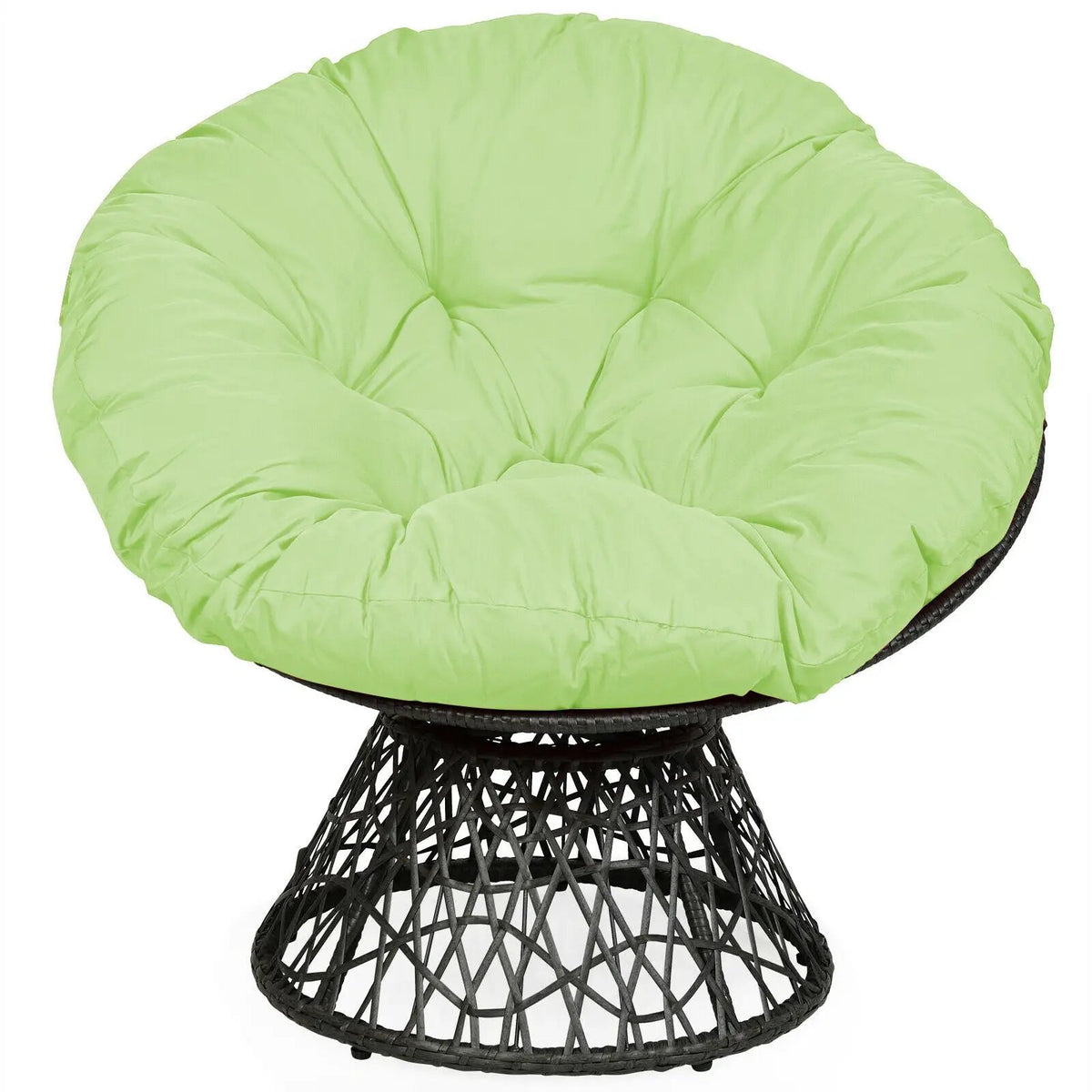Rattan Papasan Chair Ergonomic 360-degree Swivel Soft Cushion Garden, photo 11 of 24