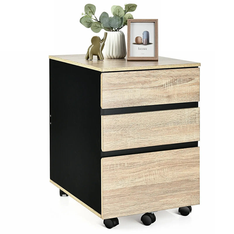 3-Drawer Mobile File Cabinet for Home Office by DirectDeals