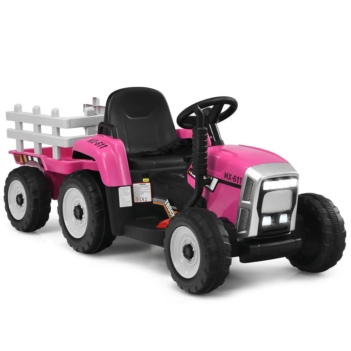 12V Ride on Tractor with 3-Gear-Shift Ground Loader for Kids 3+ Years Old, photo 11 of 12