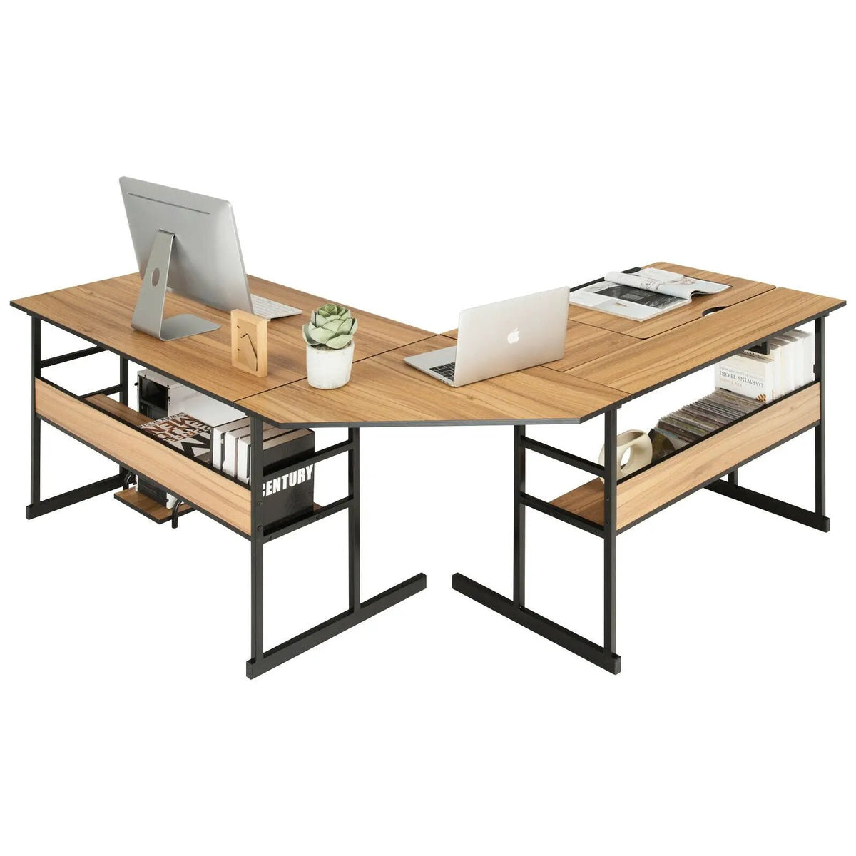 L-Shaped Computer Desk with Tiltable Tabletop, photo 31 of 32