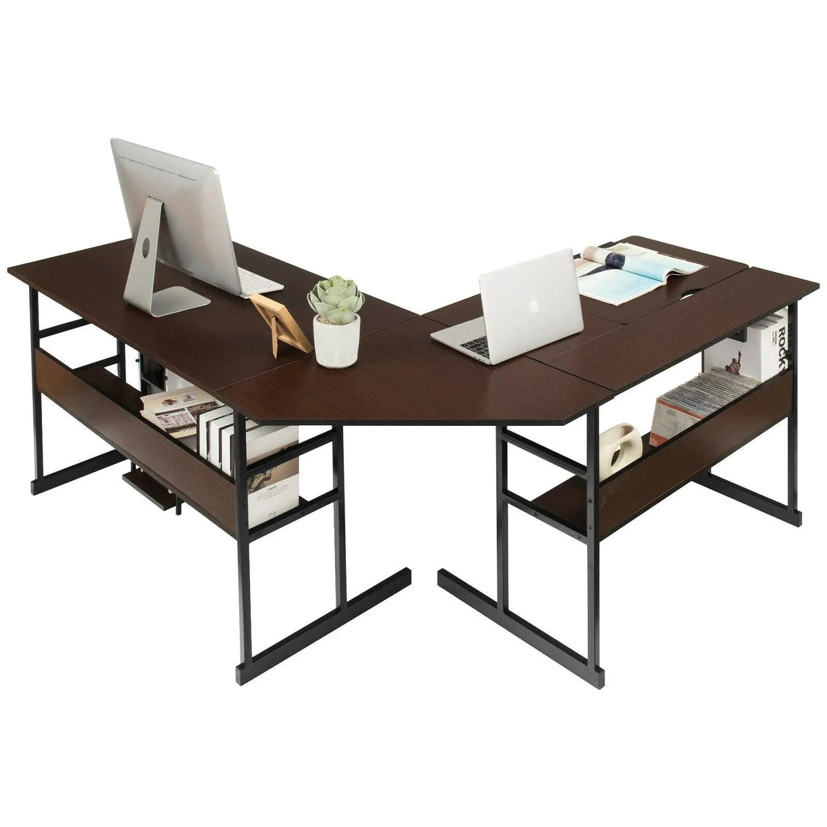 L-Shaped Computer Desk with Tiltable Tabletop, photo 13 of 32