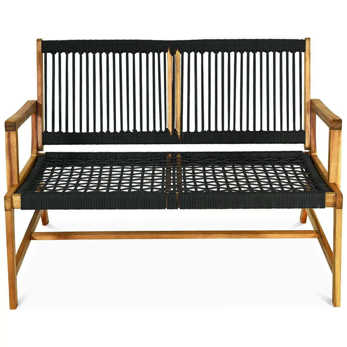 2-Person Acacia Wood Yard Bench for Balcony and Patio by DirectDeals
