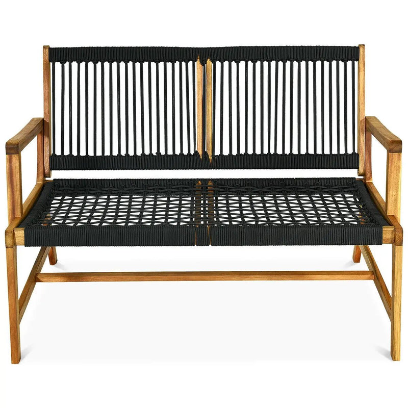 2-Person Acacia Wood Yard Bench for Balcony and Patio by DirectDeals