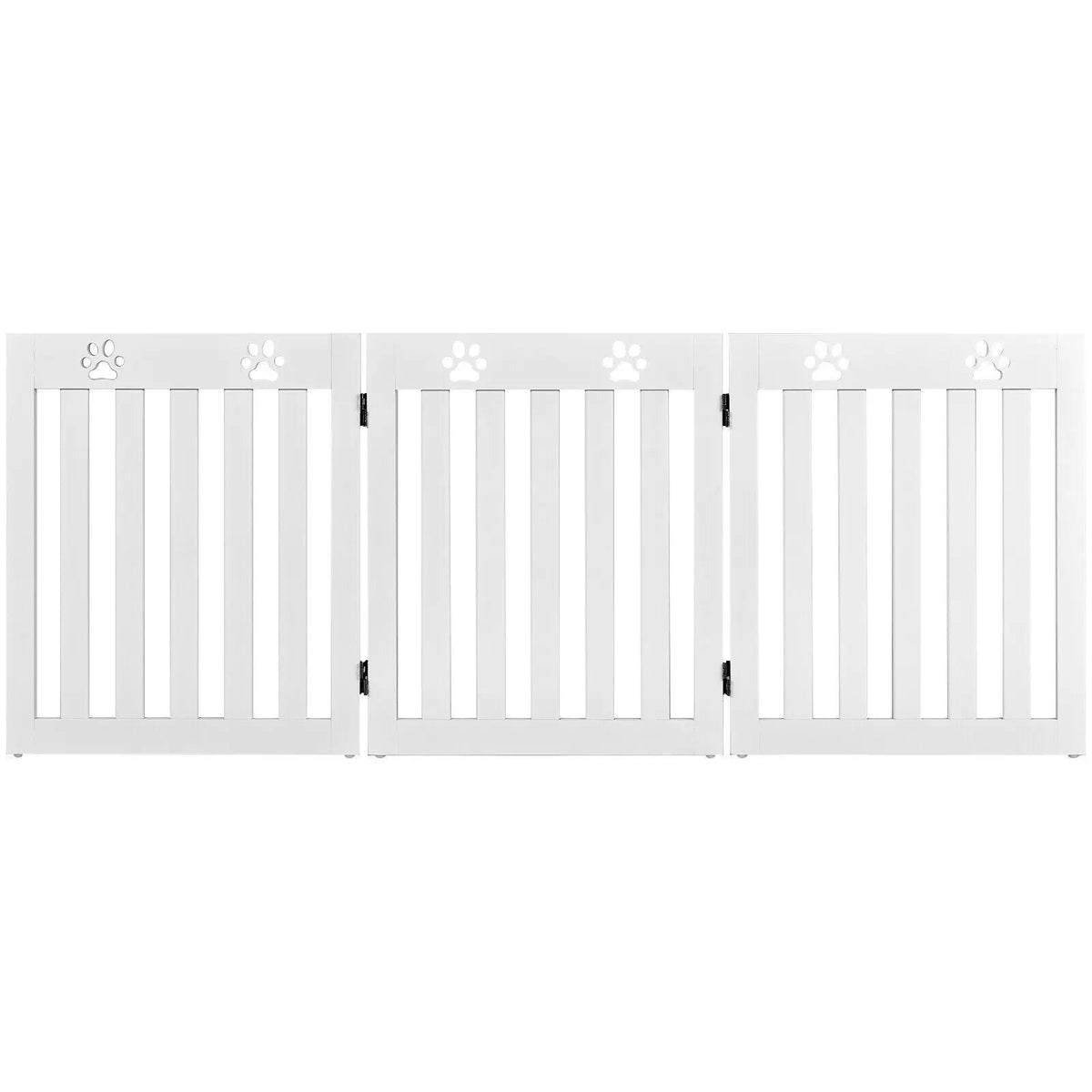 24 Inch Folding Wooden Freestanding Dog Gate with 360¬∞ Flexible Hinge for Pet, photo 6 of 16