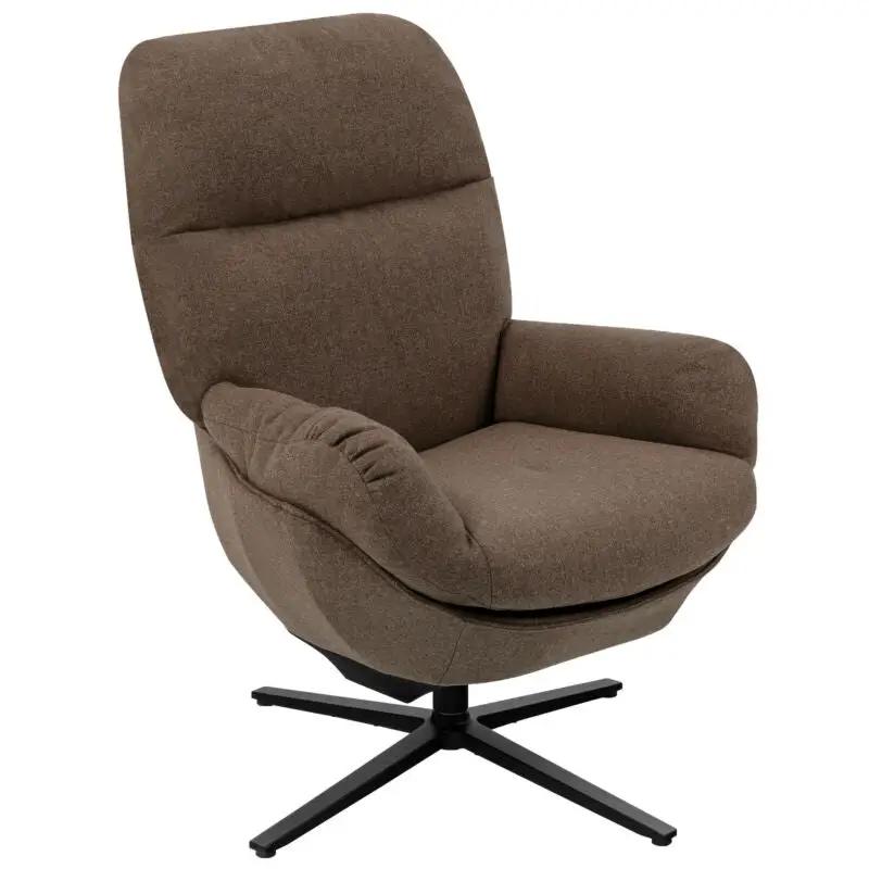 Upholstered Swivel Lounge Chair with Ottoman and Rocking Footstool by DirectDeals