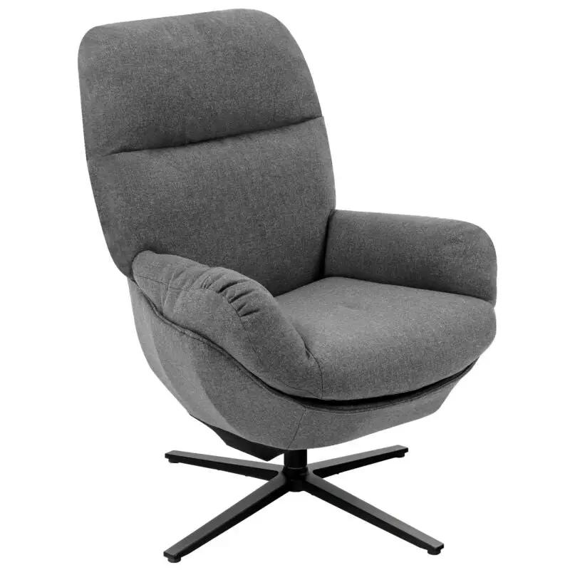 Upholstered Swivel Lounge Chair with Ottoman and Rocking Footstool, photo 24 of 24