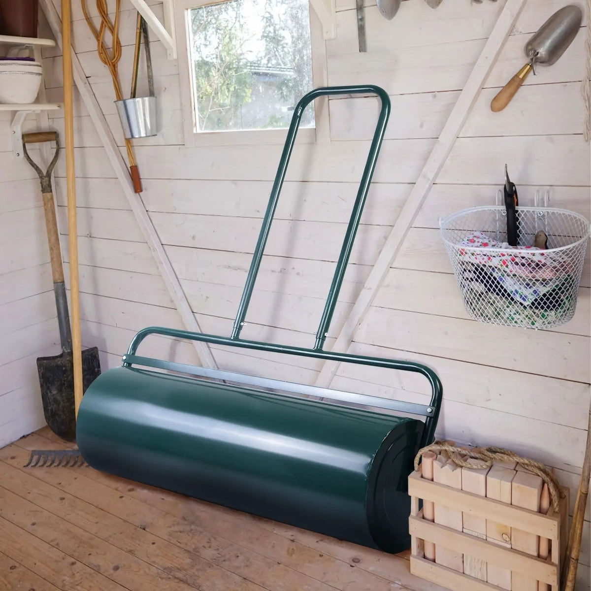 36 x 12 Inch Tow Lawn Roller Water Filled Metal Push Roller, photo 15 of 16