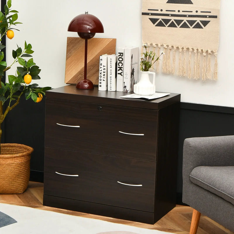 2-Drawer File Cabinet with Lock Hinging Bar Letter and Legal Size by DirectDeals