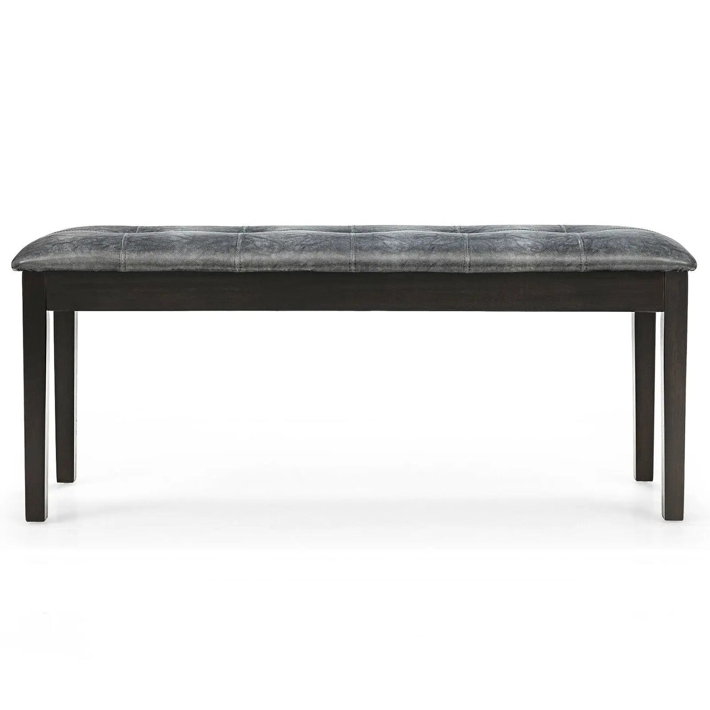 Upholstered Dining Room PU Bench Solid Wood Button Tufted by DirectDeals