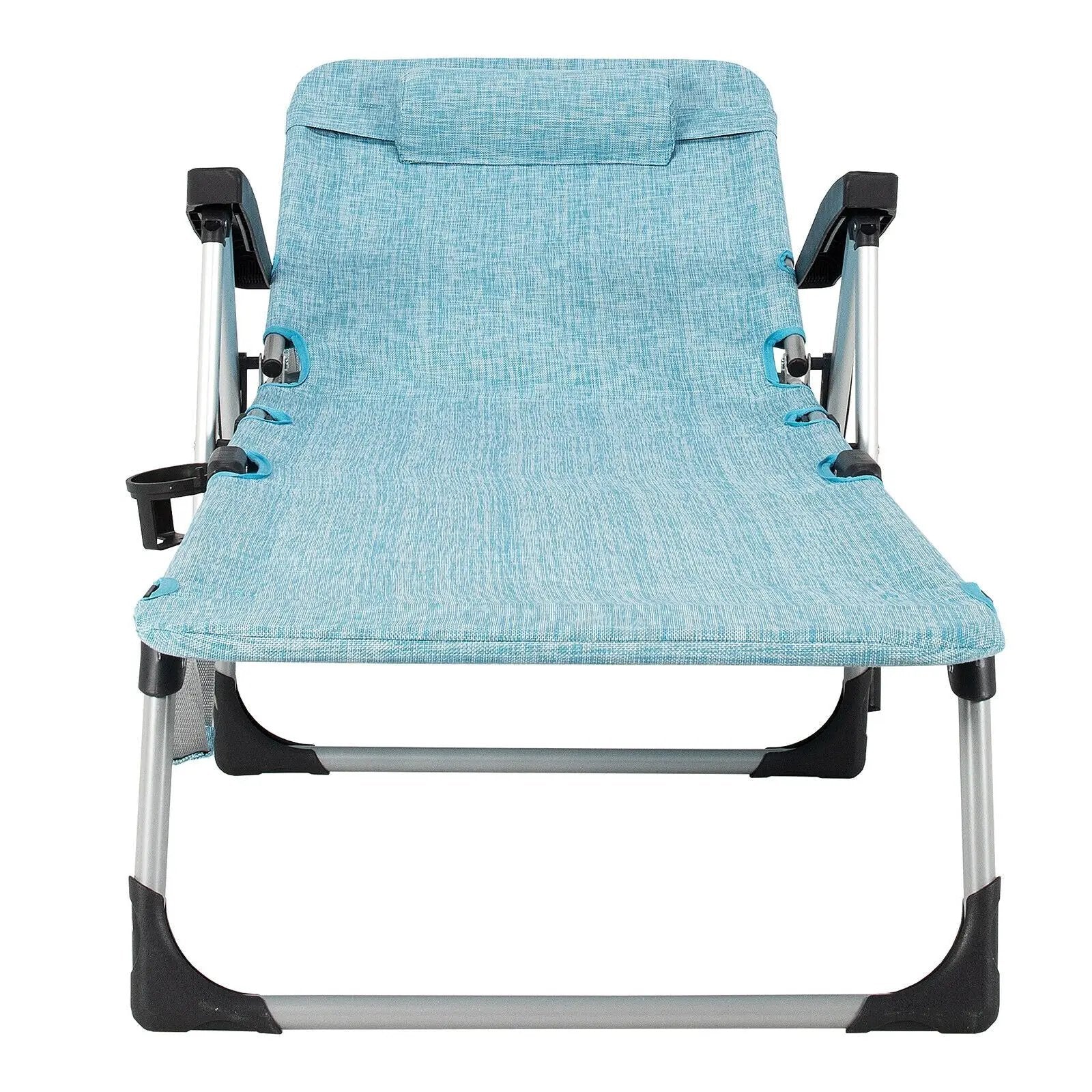 Beach Folding Chaise Lounge Recliner with 7 Adjustable Position by DirectDeals