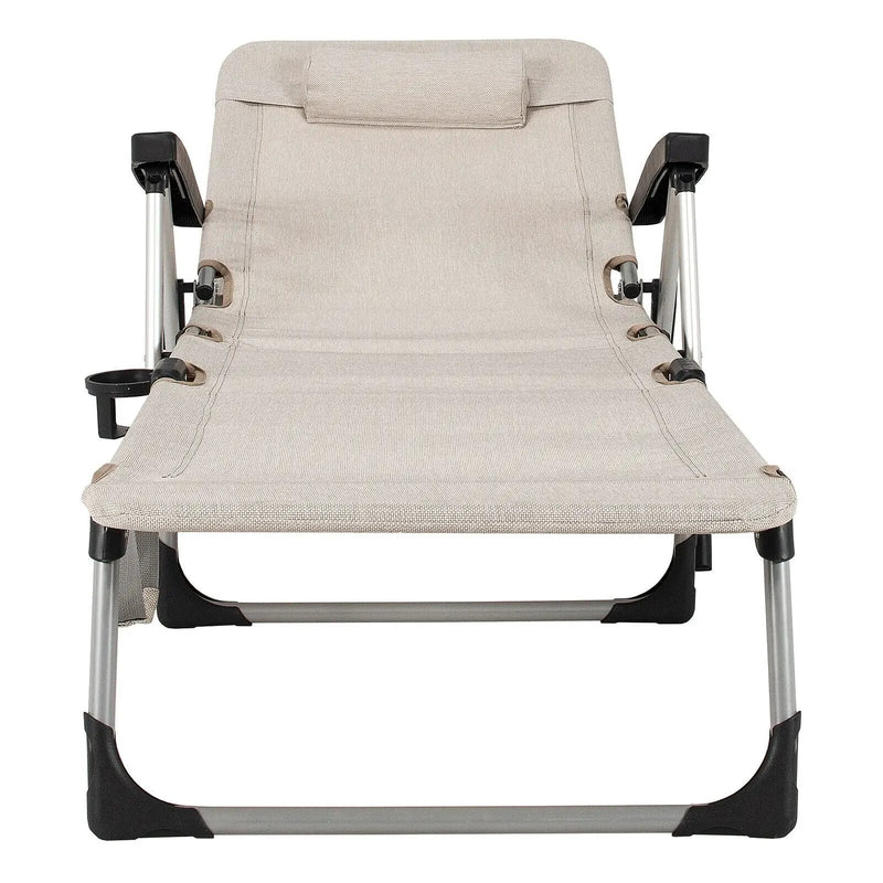 Beach Folding Chaise Lounge Recliner with 7 Adjustable Position by DirectDeals