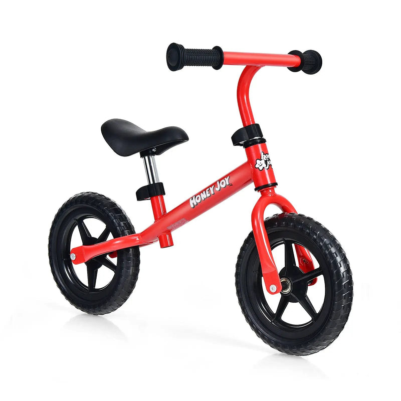 Kids No Pedal Balance Bike with Adjustable Handlebar and Seat-Red by DirectDeals
