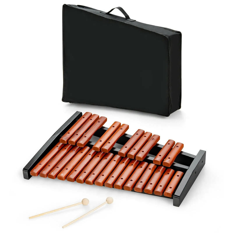 25 Notes Xylophone Wooden Percussion Educational Instrument with 2 Mallets by DirectDeals