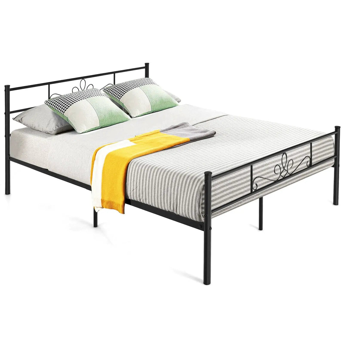 Twin/Full/Queen Size Metal Bed Frame with Headboard and Footboard, photo 4 of 10