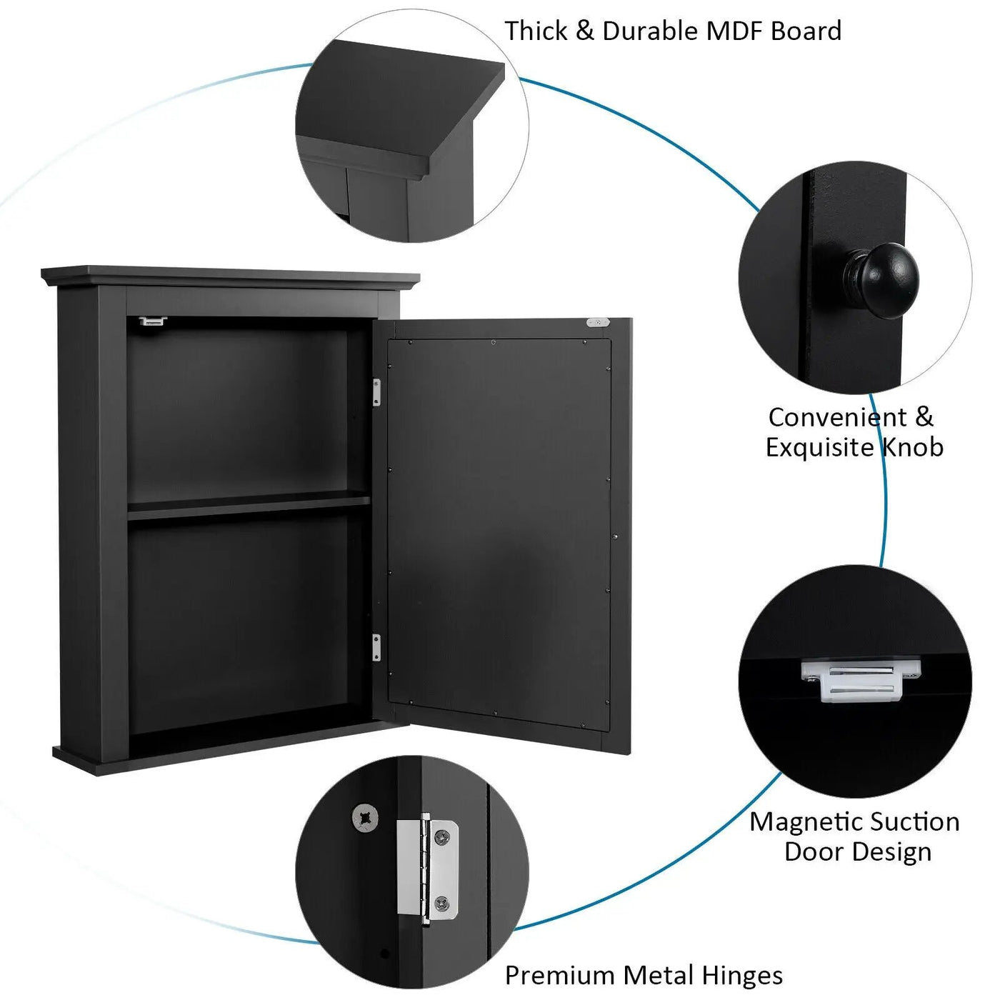Bathroom Wall Mounted Storage Mirror Medicine Cabinet by DirectDeals
