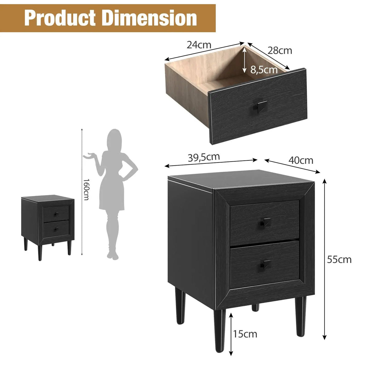 Multipurpose Retro Bedside Nightstand, photo 4 of 10
