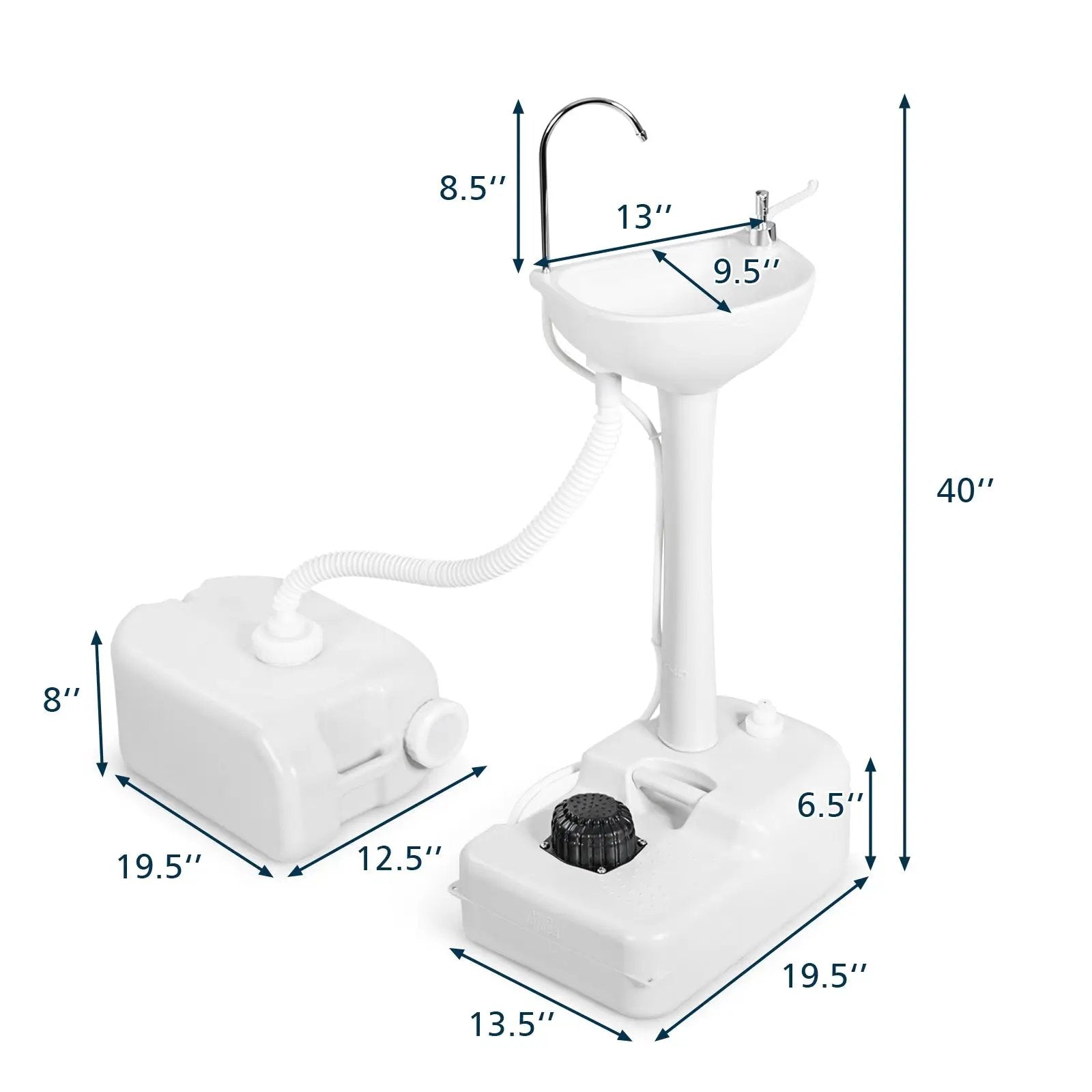 Camping Hand Wash Station Basin Stand with 4.5 Gallon Tank by DirectDeals