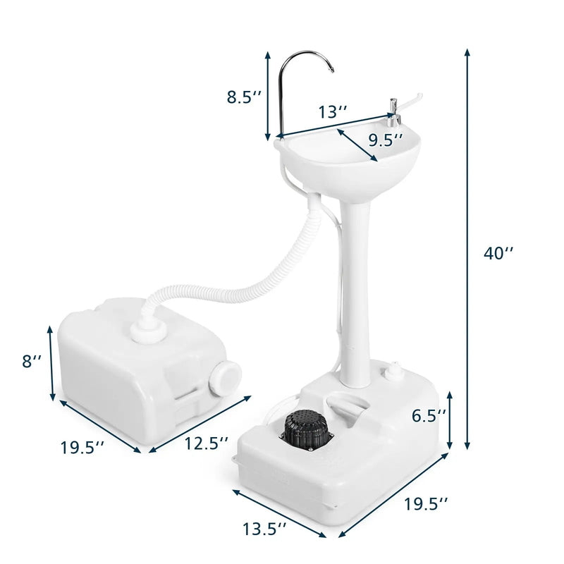 Camping Hand Wash Station Basin Stand with 4.5 Gallon Tank by DirectDeals