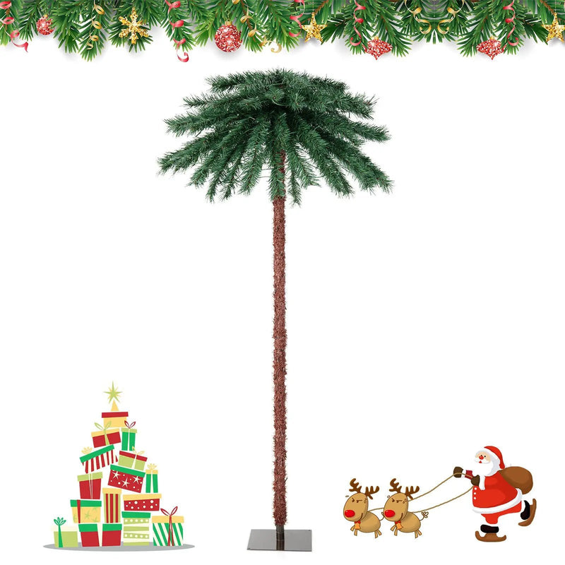 6 Feet Pre-Lit Artificial Tropical Christmas Palm Tree with 210 Multi-Color Lights by DirectDeals
