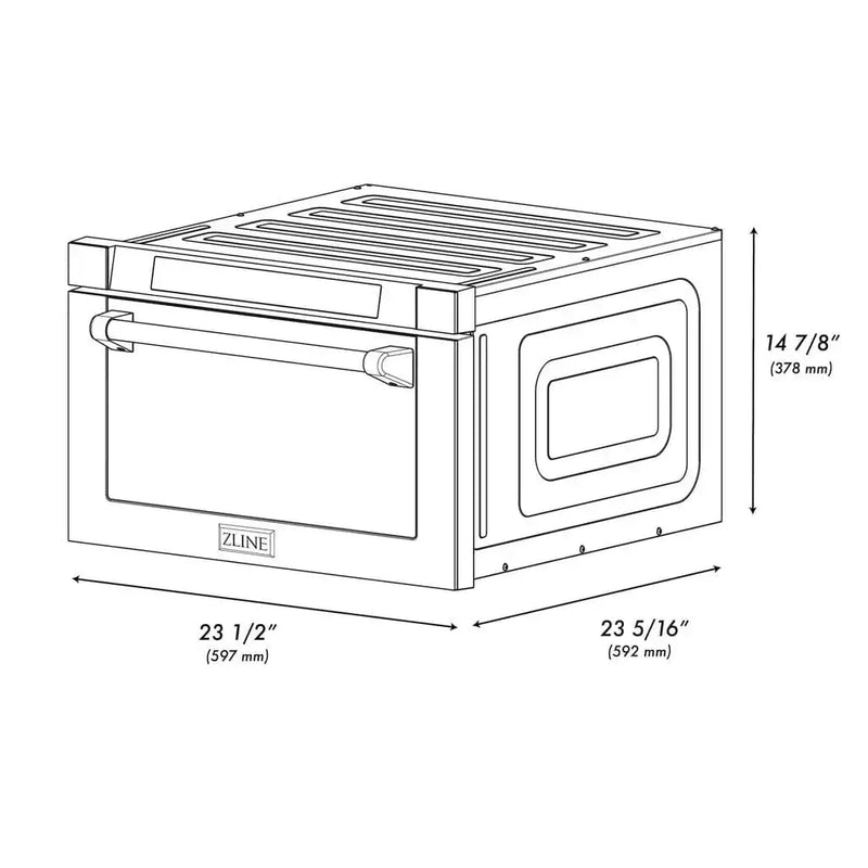 ZLINE 24" Built-in Microwave Drawer MWD-1-SS-H by Farmhouse Kitchen and Bath