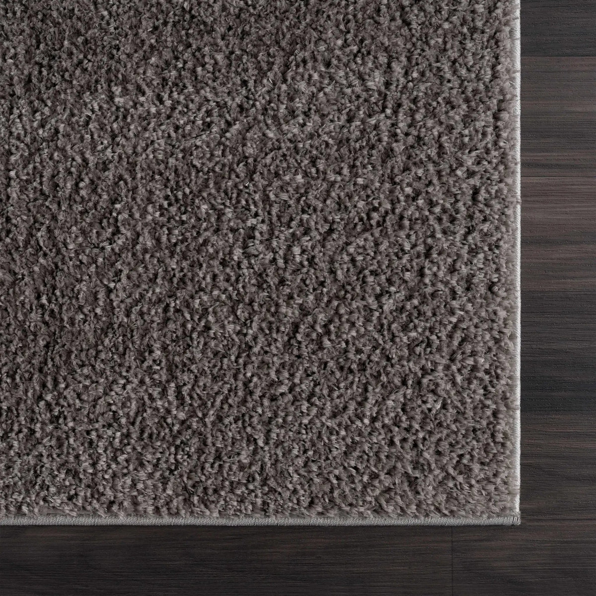 Judy Solid Dark Gray Washable Shag Rug - Clearance, photo 10 of 14