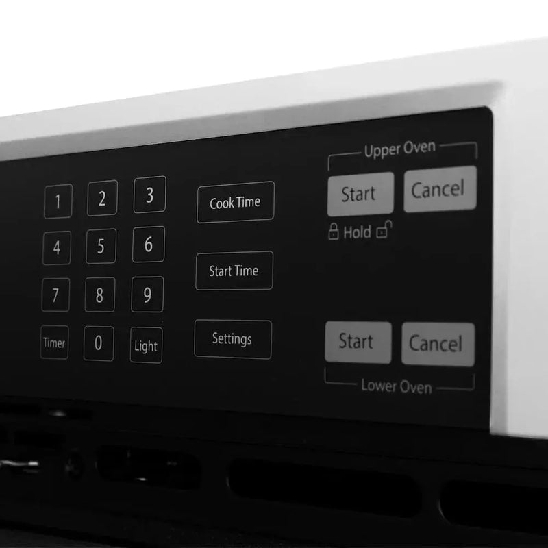 ZLINE 30"Professional True Convection Double Wall Oven, Air Fry, Self Clean, White Matte, Matte Black WADZ-WM-30-MB by Farmhouse Kitchen and Bath