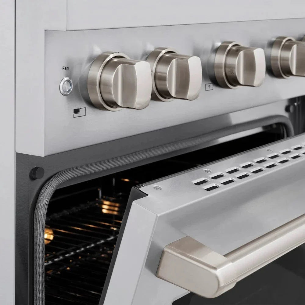 ZLINE 30"Paramount Dual Fuel Range Stainless Steel, Brass Burner, SDR-BR-30 by Farmhouse Kitchen and Bath