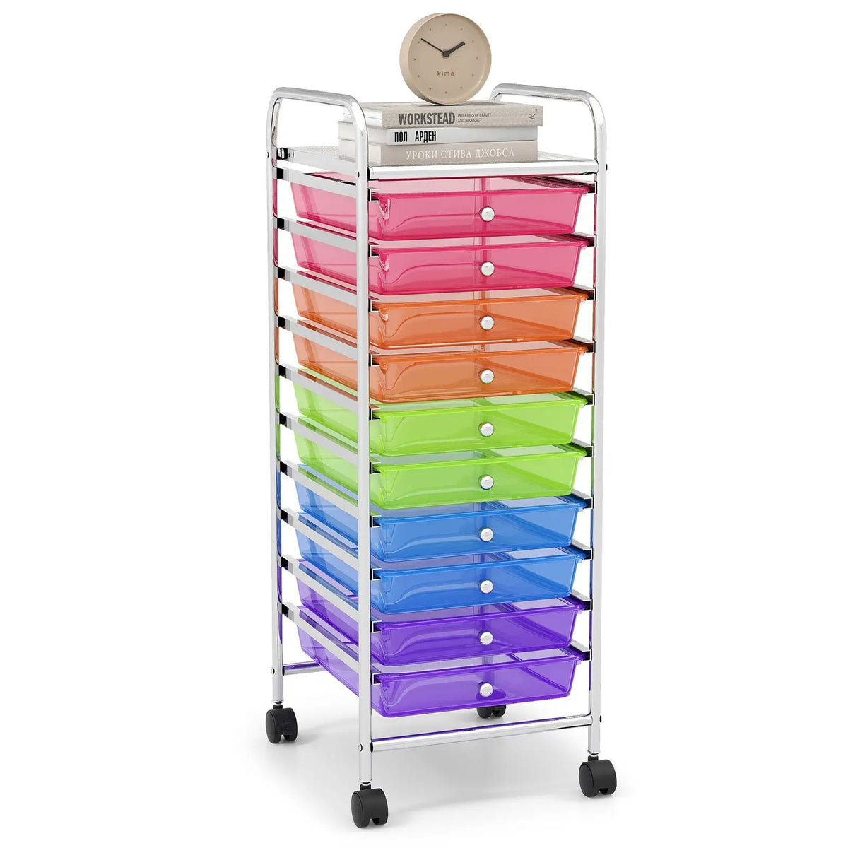 10 Drawer Rolling Storage Cart Organizer with 4 Universal Casters, photo 17 of 20