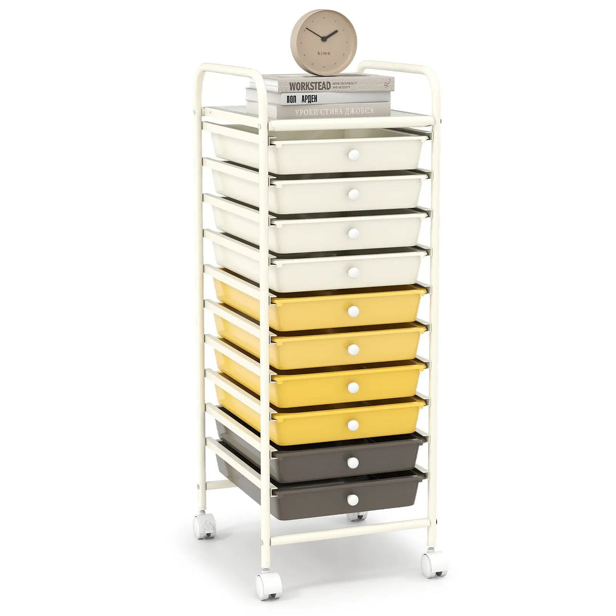 10 Drawer Rolling Storage Cart Organizer with 4 Universal Casters, photo 19 of 20