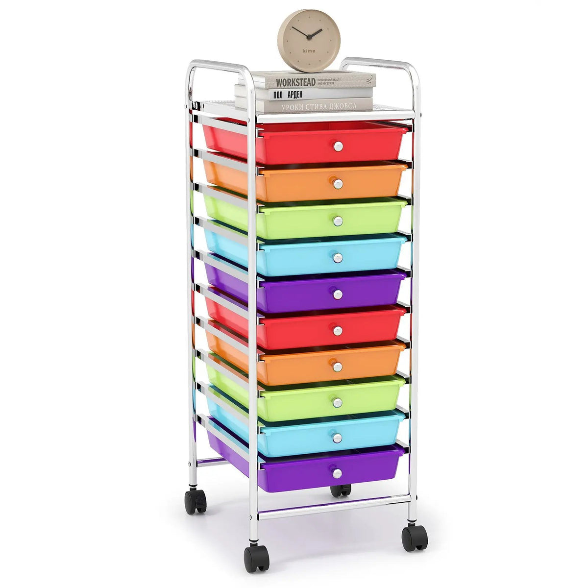 10 Drawer Rolling Storage Cart Organizer with 4 Universal Casters, photo 12 of 20