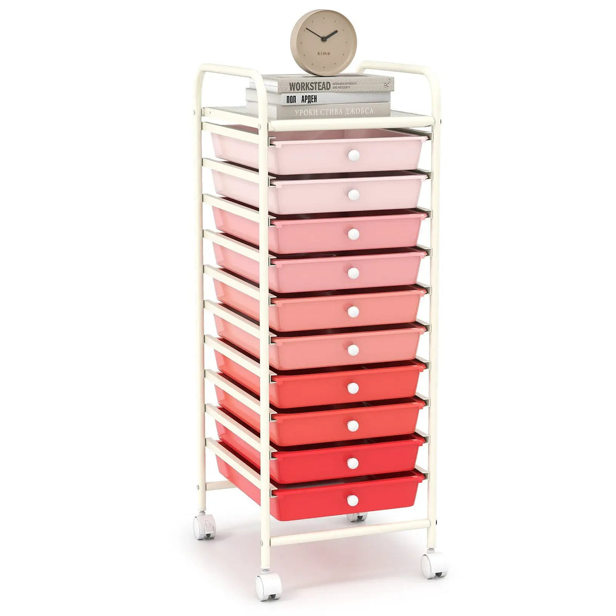 10 Drawer Rolling Storage Cart Organizer with 4 Universal Casters, photo 14 of 20