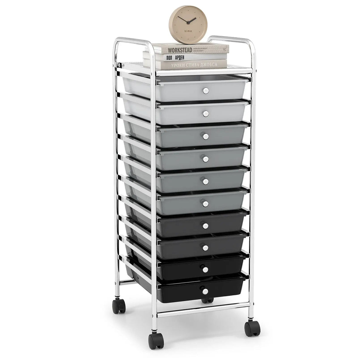10 Drawer Rolling Storage Cart Organizer with 4 Universal Casters, photo 20 of 20