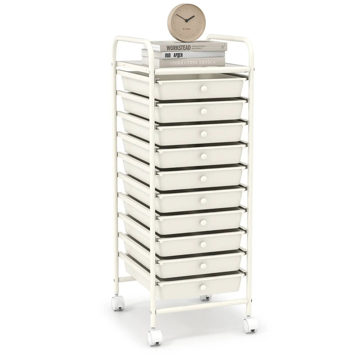 10 Drawer Rolling Storage Cart Organizer with 4 Universal Casters, photo 18 of 20