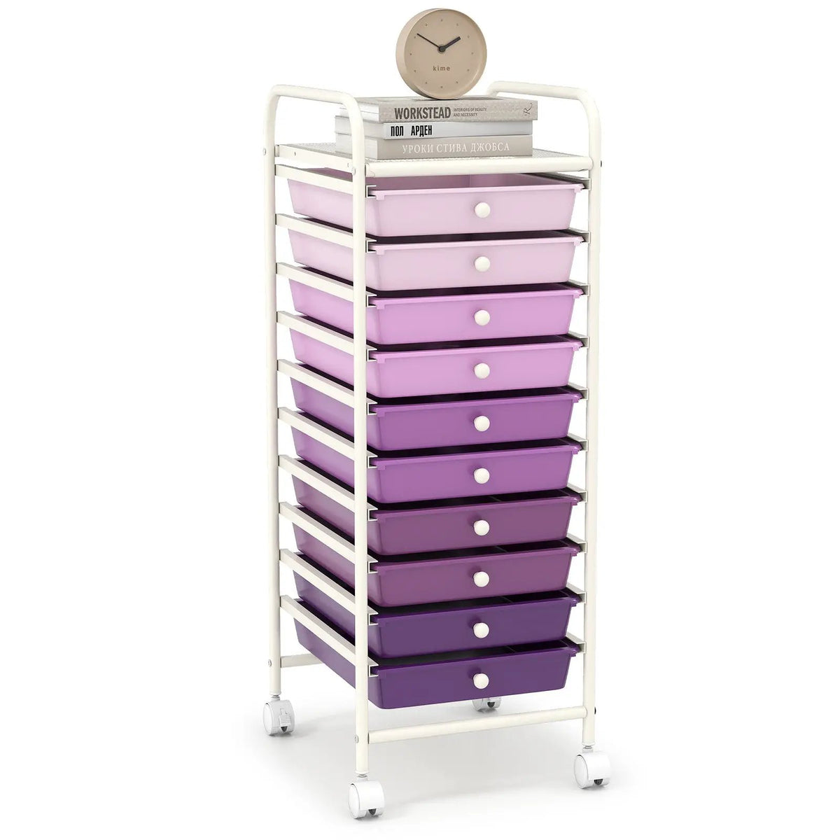 10 Drawer Rolling Storage Cart Organizer with 4 Universal Casters, photo 15 of 20