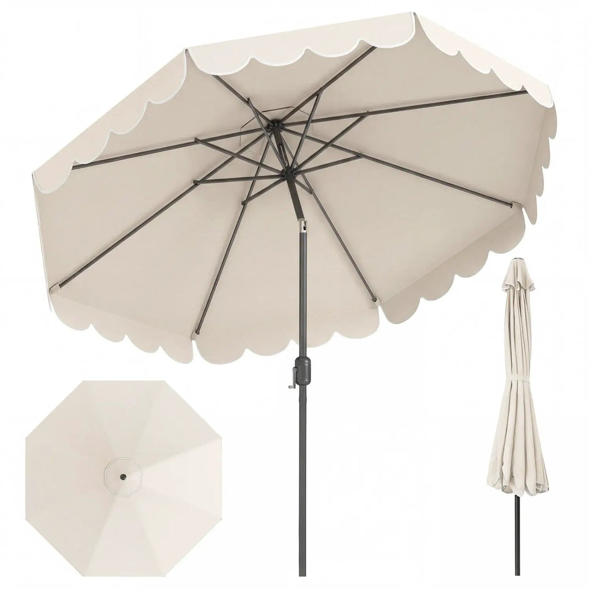 10 FT Patio Umbrella with Push Button Tilt and Crank, photo 16 of 40