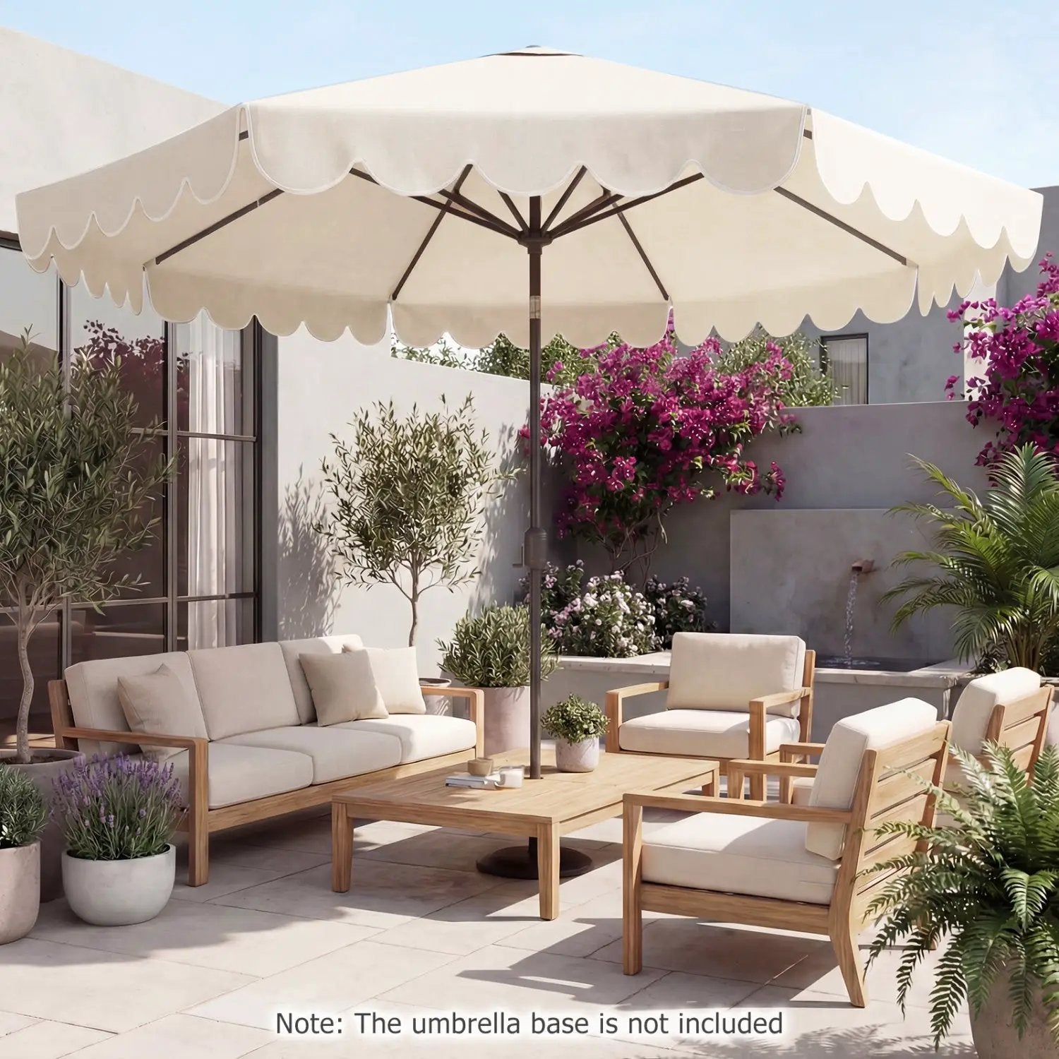 10 FT Patio Umbrella with Push Button Tilt and Crank by DirectDeals