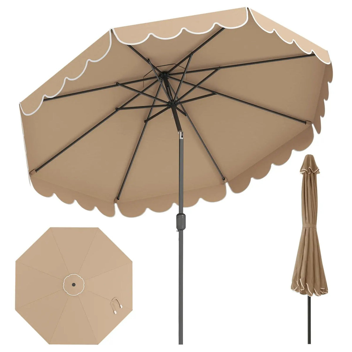 10 FT Patio Umbrella with Push Button Tilt and Crank, photo 17 of 40
