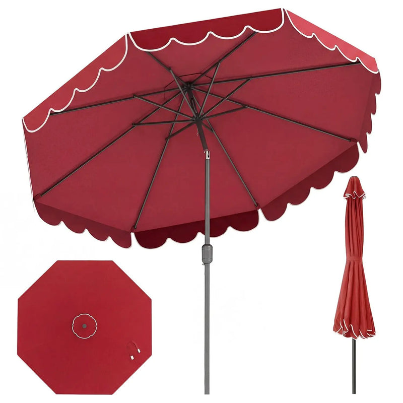 10 FT Patio Umbrella with Push Button Tilt and Crank by DirectDeals