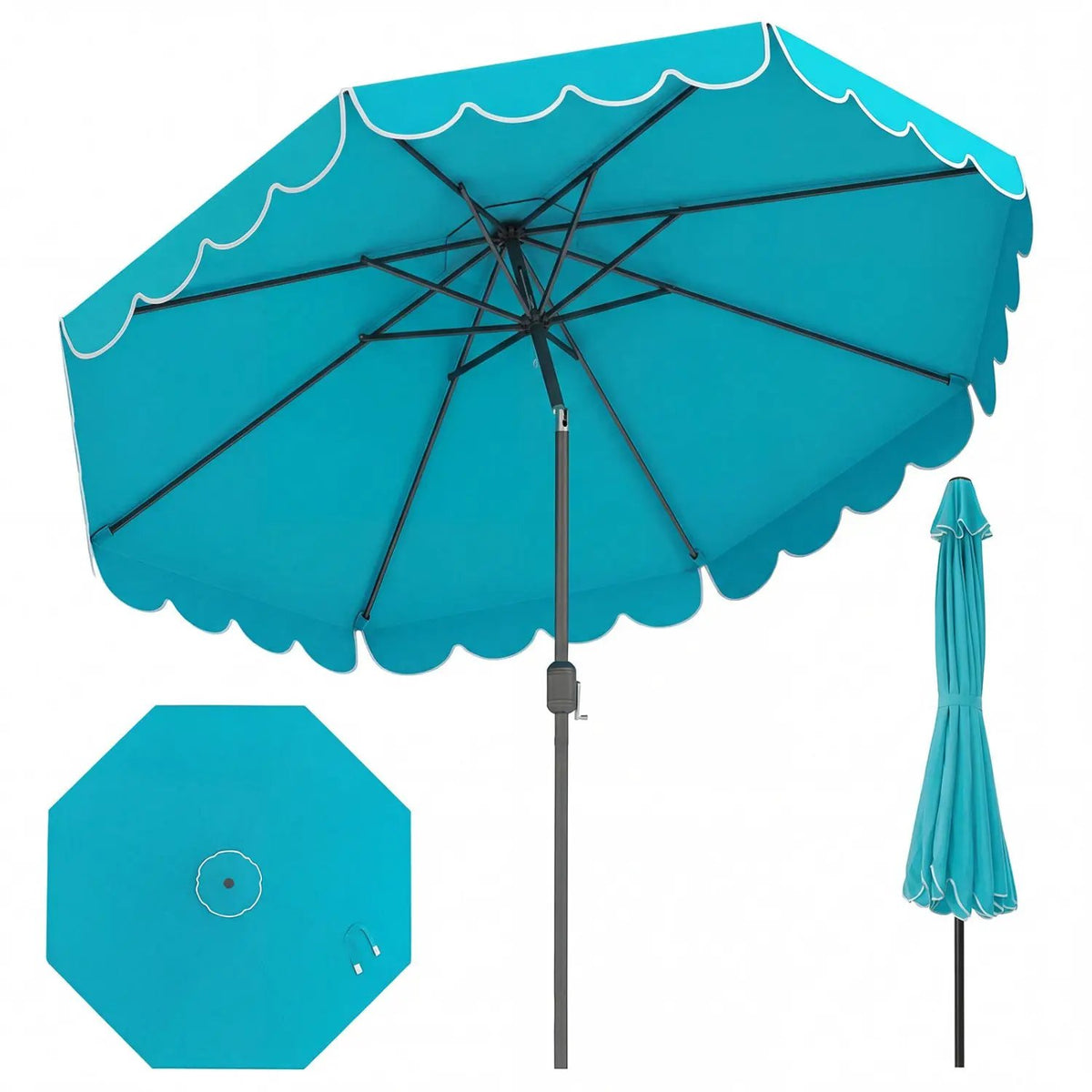 10 FT Patio Umbrella with Push Button Tilt and Crank, photo 18 of 40