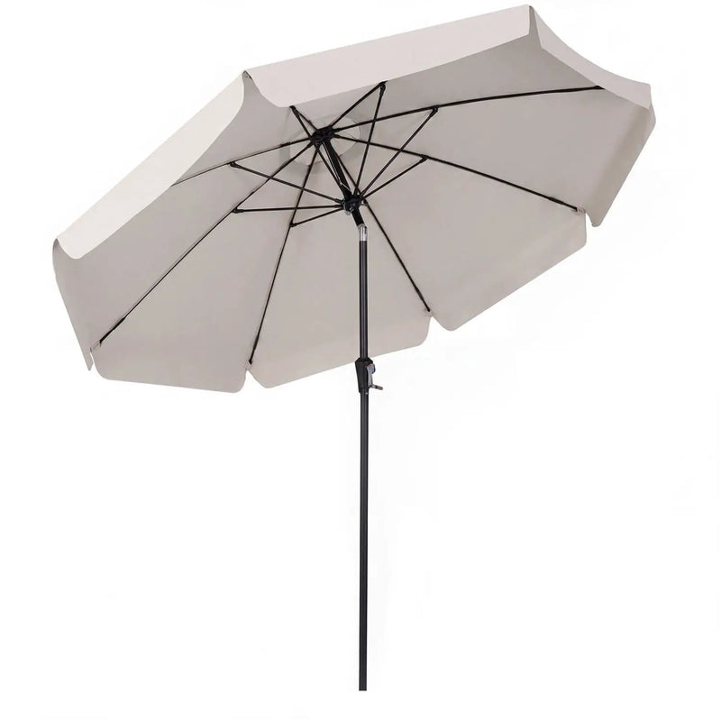 10 FT Scalloped Patio Umbrella with Push Button Tilt by DirectDeals