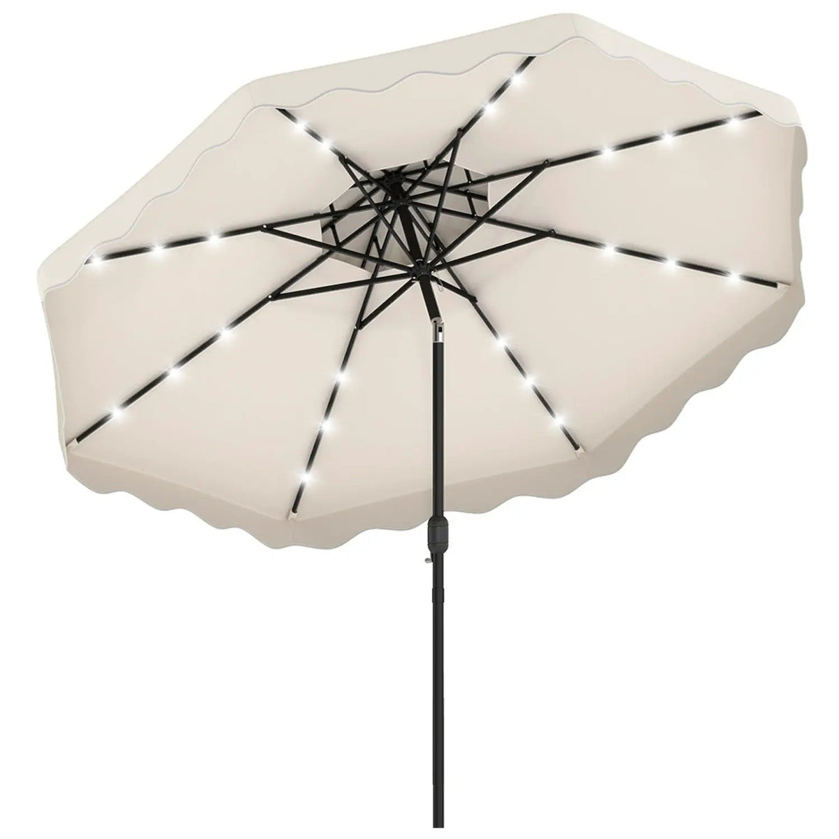 10 FT Solar LED Patio Umbrella for Deck and Pool, photo 35 of 40