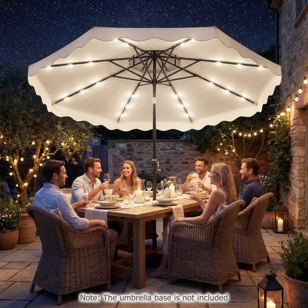10 FT Solar LED Patio Umbrella for Deck and Pool, photo 37 of 40