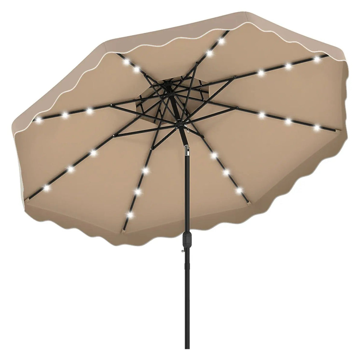 10 FT Solar LED Patio Umbrella for Deck and Pool, photo 14 of 40
