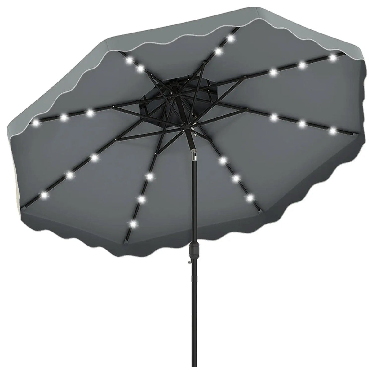 10 FT Solar LED Patio Umbrella for Deck and Pool, photo 28 of 40