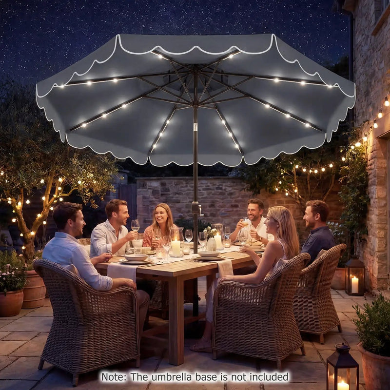 10 FT Solar LED Patio Umbrella for Deck and Pool by DirectDeals