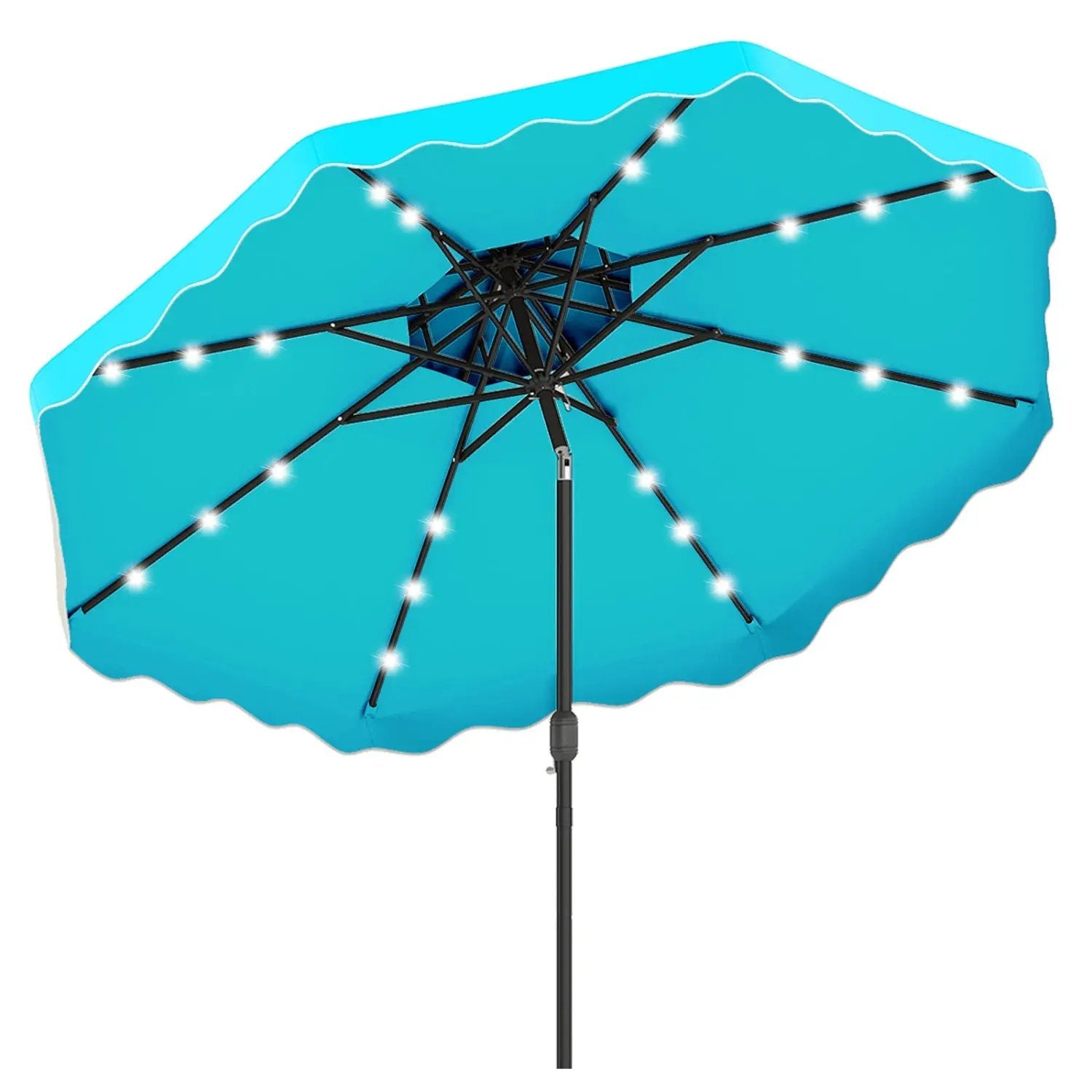 10 FT Solar LED Patio Umbrella for Deck and Pool by DirectDeals